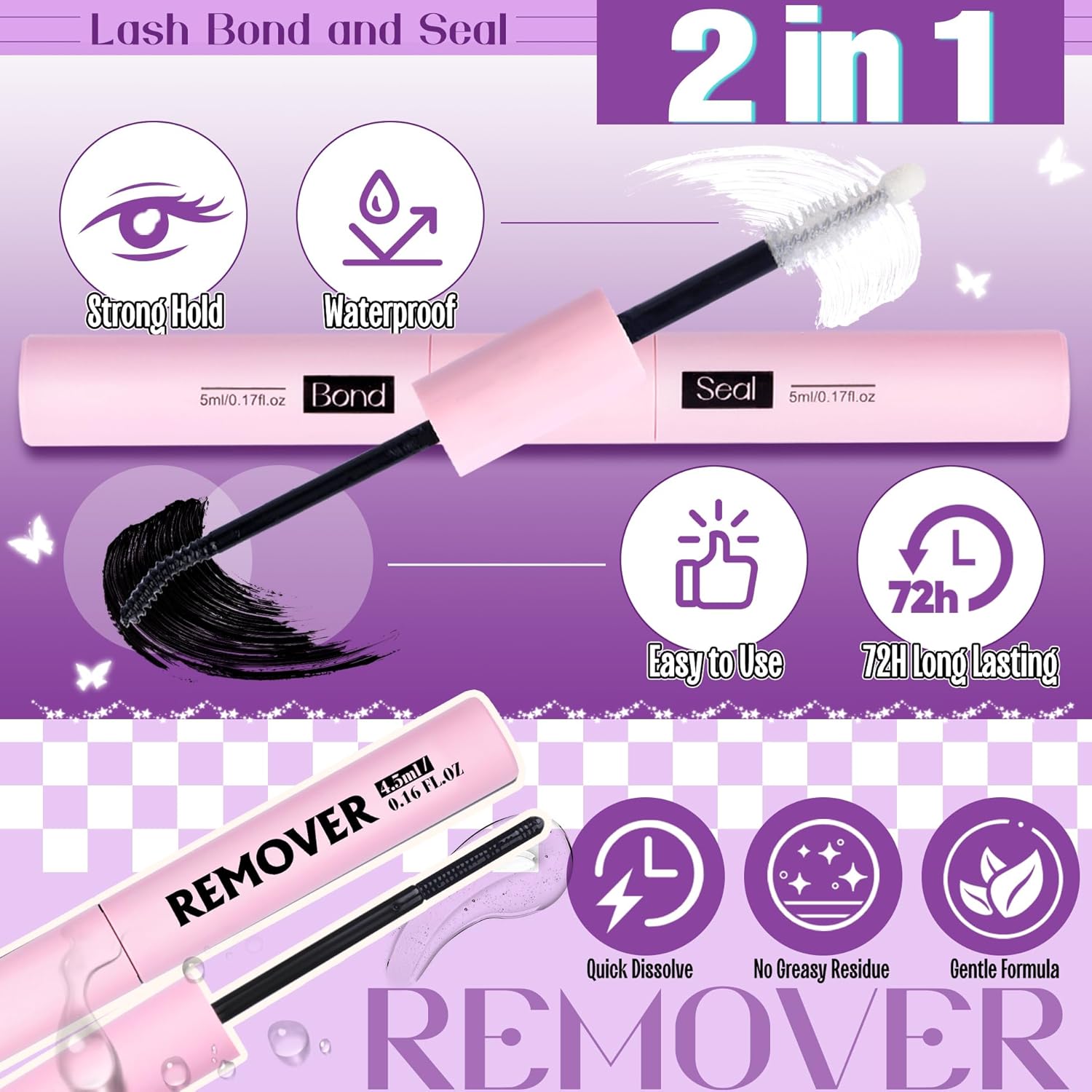 Natural Lash Clusters Kit Wispy Eyelash Clusters CC-Curly Cluster Eyelash Extensions 132 pcs Individual Lash Extensions DIY Lash Extension Kit with Lash Bond and Seal and Remover Lash Kit by Mavphnee - Image 4