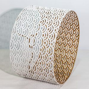 Unique Metal Lamp Shades, Round Drum Hollow-Carved Design for Table and Floor Lamps,Chandeliers