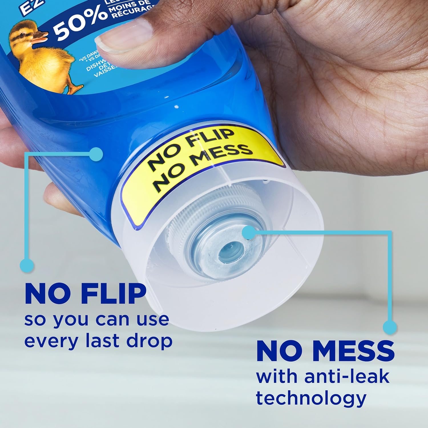 Dawn EZ-Squeeze Ultra Dish Soap, Dishwashing Liquid, Original, Dish Soap Refill, 22 fl oz - Image 5