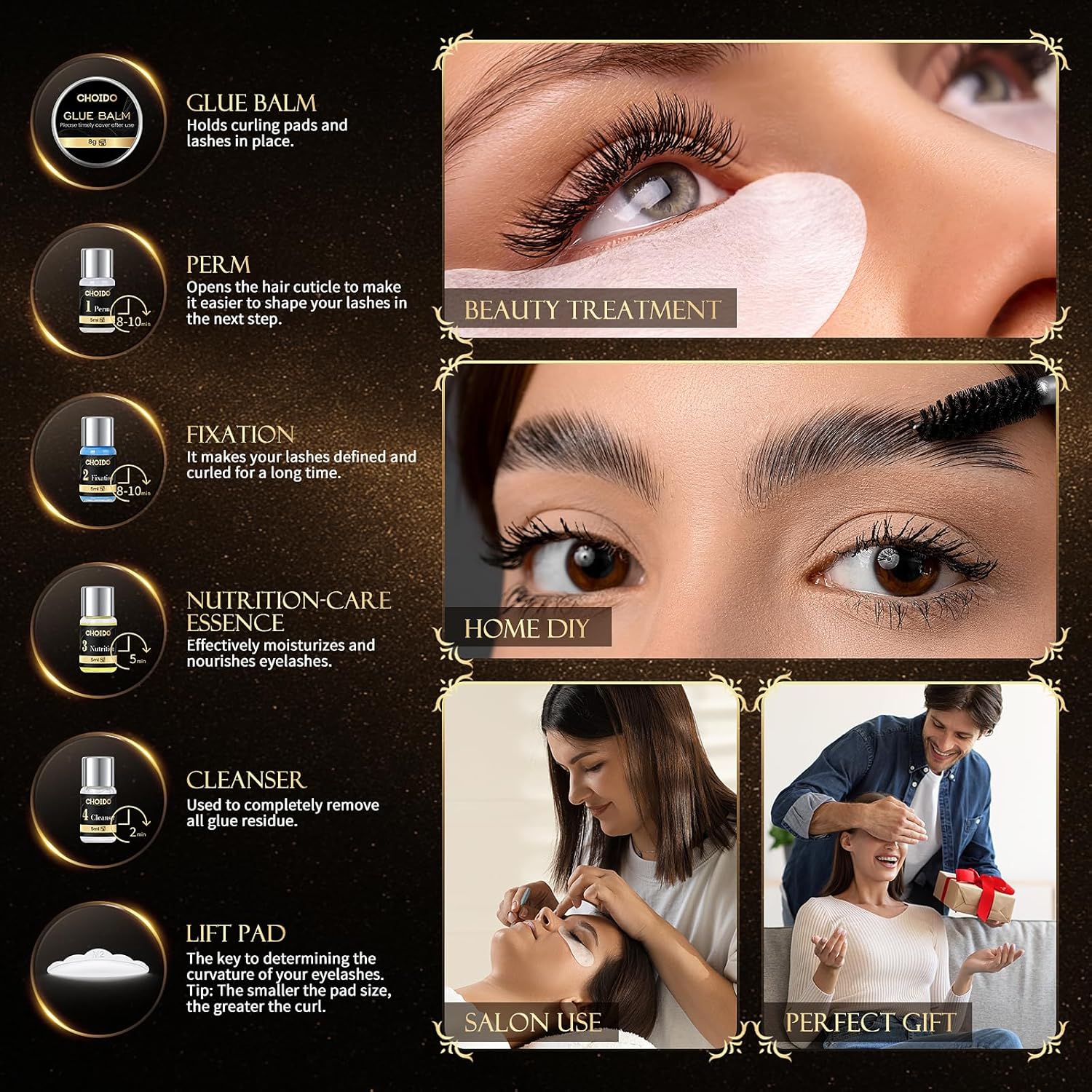 Lash Lift Kit - Eyebrow Lamination Kit, Eyelash Perm Kit, Professional Eyelash Curling Lash Extension & Eyebrow Lift 2 in 1 Kit, Eyelash Lift Kit Easy to Use at Home Diy & Salon, Lasts For 6-8 Weeks - Image 6