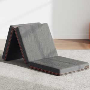 Sweetnight 4 Inch Folding Mattress - Single Size Trifold Mattress Grey with Breathable Cover & Non-Slip Bottom| Portable Floor Mattress for Camping,Travel,RV,Guest Room