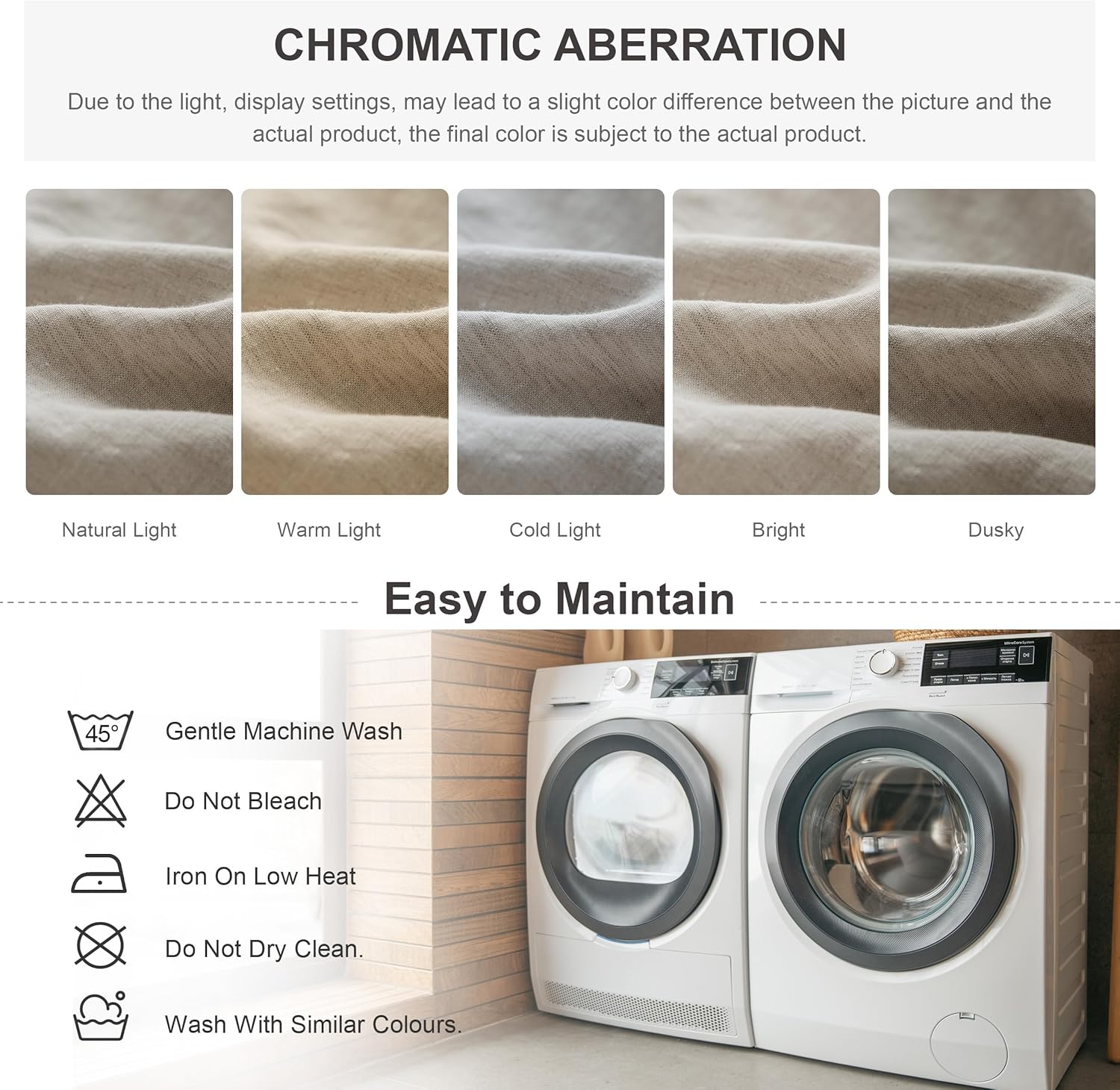 Simple&Opulence 100% Linen Duvet Cover Set, 3 PCS Natural French Flax Ruffle Duvet Cover Queen Size, Breathable Comfy Linen Bedding Comforter Cover with 2 Pillowcases (Natural Linen, 88" X 92") - Image 6