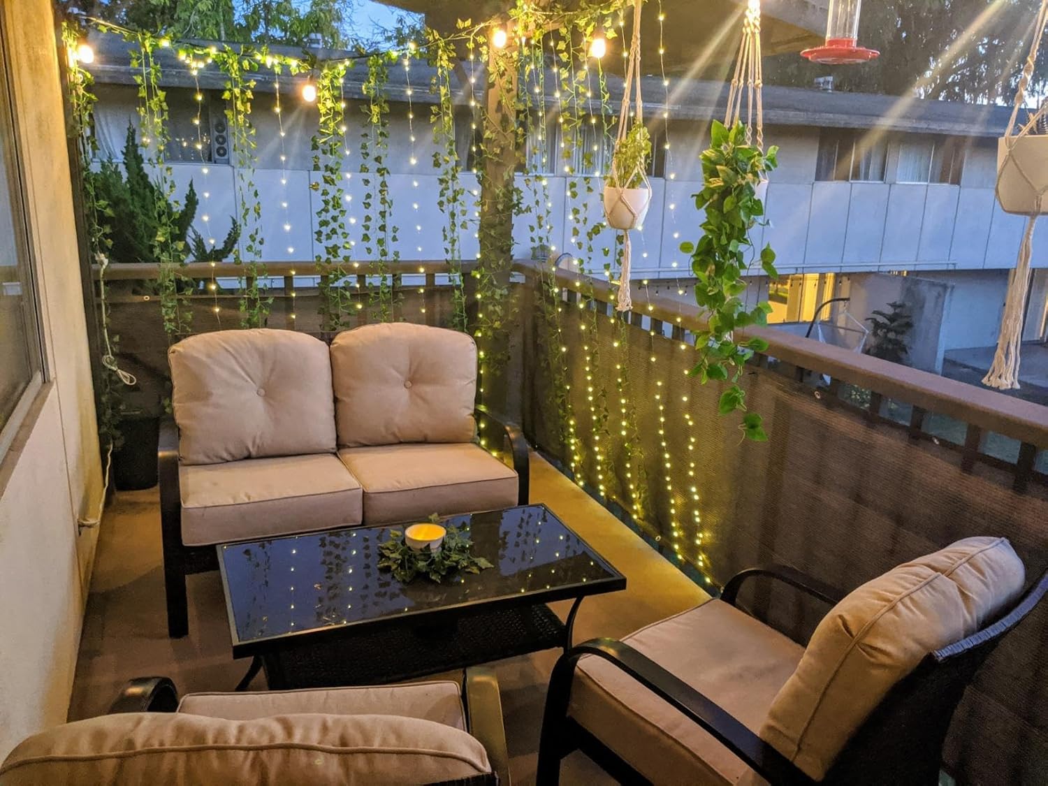 Honche 300Led Fairy Curtain String Lights 10x10ft with Remote Window Lights for Bedroom Wedding Party Festive Season Propose Christmas Decoration(Warm White) - Image 5