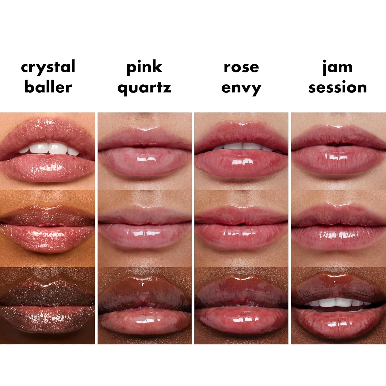 e.l.f. Glow Reviver Quad Goals Lip Oil Kit, Lip Gloss For A High-Gloss Finish & Sheer Wash Of Color, Non-Sticky, Vegan & Cruelty-Free, 4 Glosses - Image 5