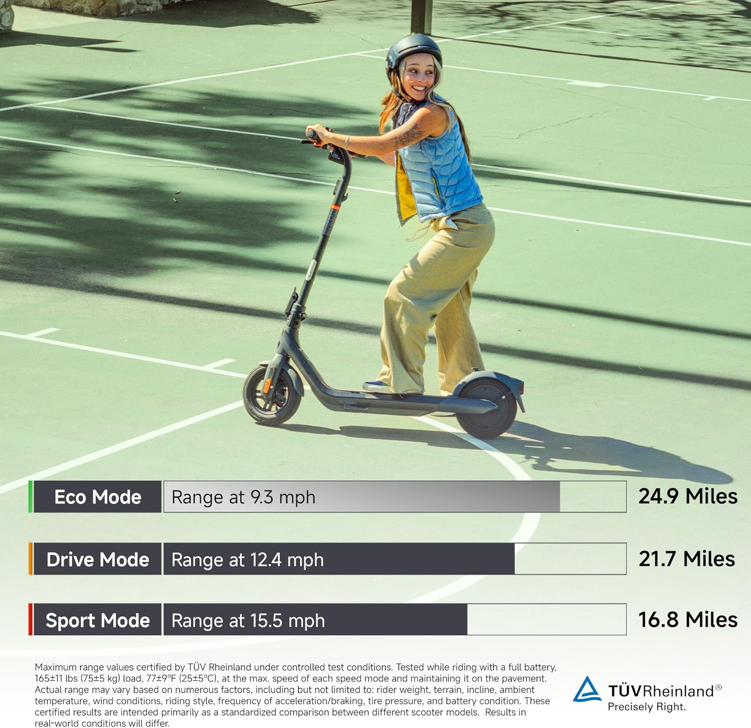 Segway Ninebot E2 Plus II/E2 Pro/E3 Pro Electric Scooter, 15.5–20 MPH, Long Range, Dual Elastomer Suspension (E3 Pro only), Foldable Adult Scooter, UL 2272 & 2271 Certified - Image 5