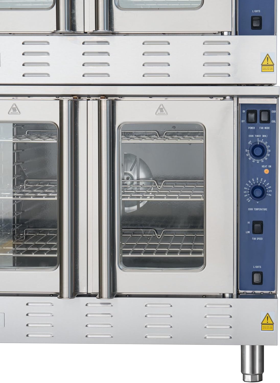 KoolMore 38 in. Full-Size Double Commercial Liquid Propane Convection Oven 108,000 BTU With Stacking And Casters in Stainless-Steel (KM-DCCO54-LPC) - Image 6