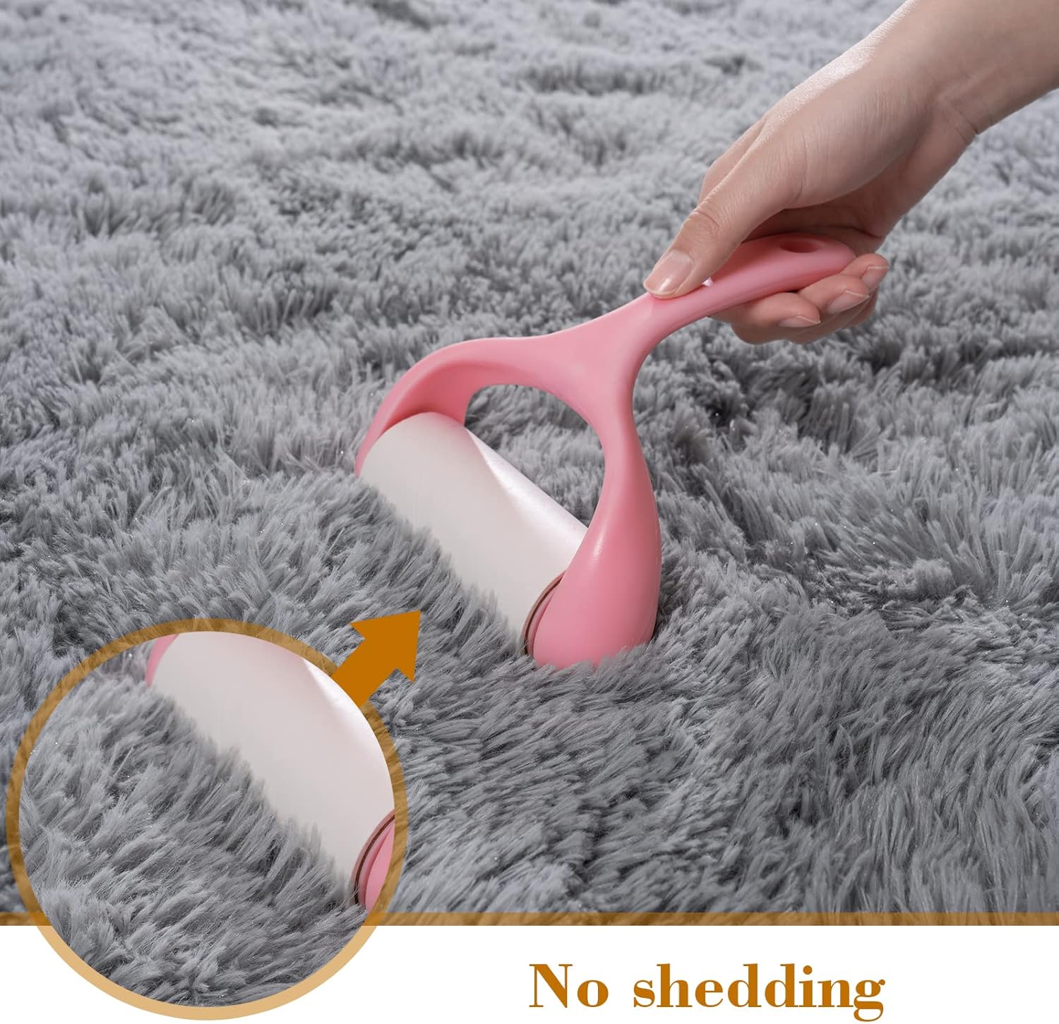 Rugs for Bedroom Long Plush 2x6 Feet Runner Rug for Living Room Ultra Soft Shaggy Carpet for Christmas Home Decor Fluffy Mat Faux Fur Rug for Bedside Nursery Kids Room College Drom, Grey - Image 7