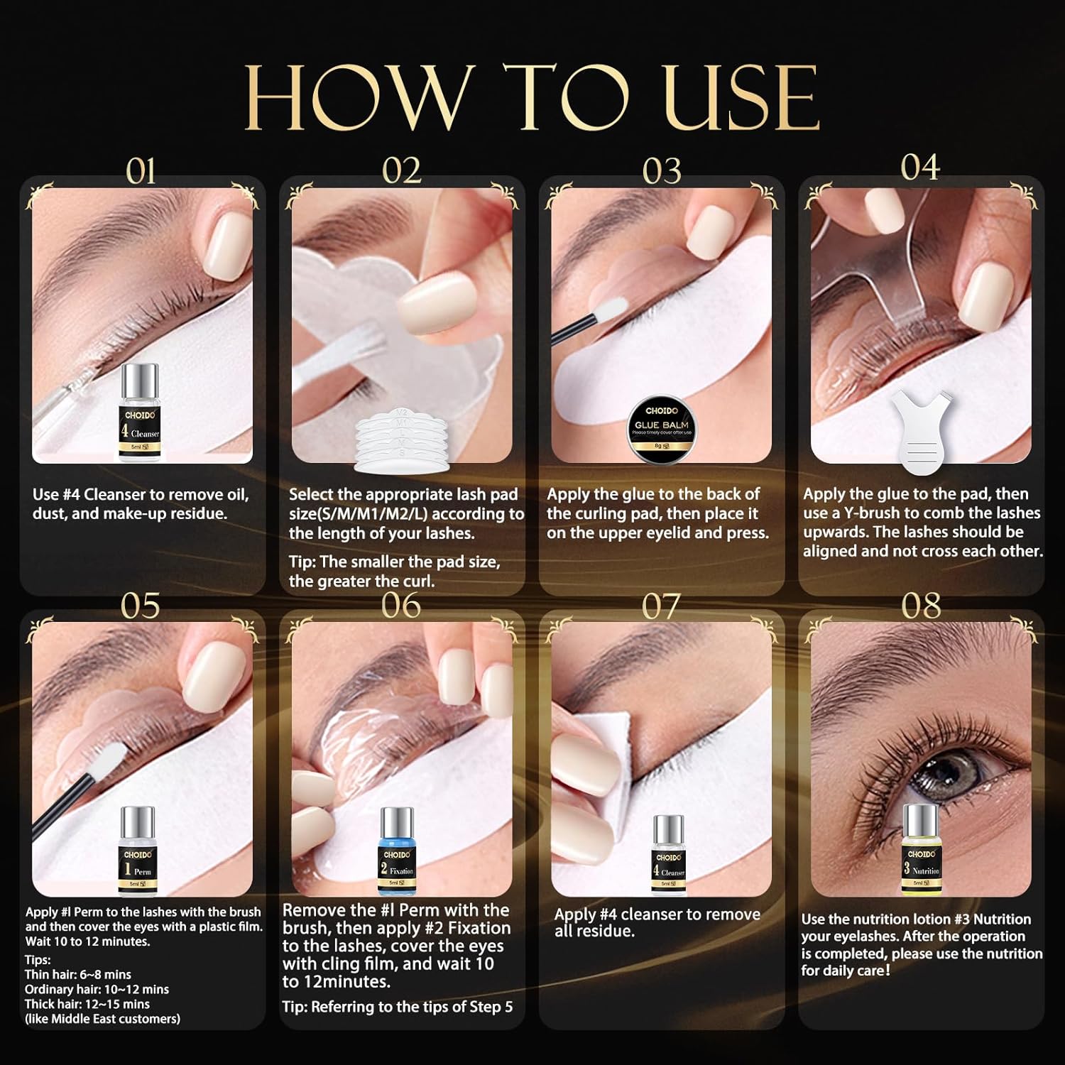 Lash Lift Kit - Eyebrow Lamination Kit, Eyelash Perm Kit, Professional Eyelash Curling Lash Extension & Eyebrow Lift 2 in 1 Kit, Eyelash Lift Kit Easy to Use at Home Diy & Salon, Lasts For 6-8 Weeks - Image 4