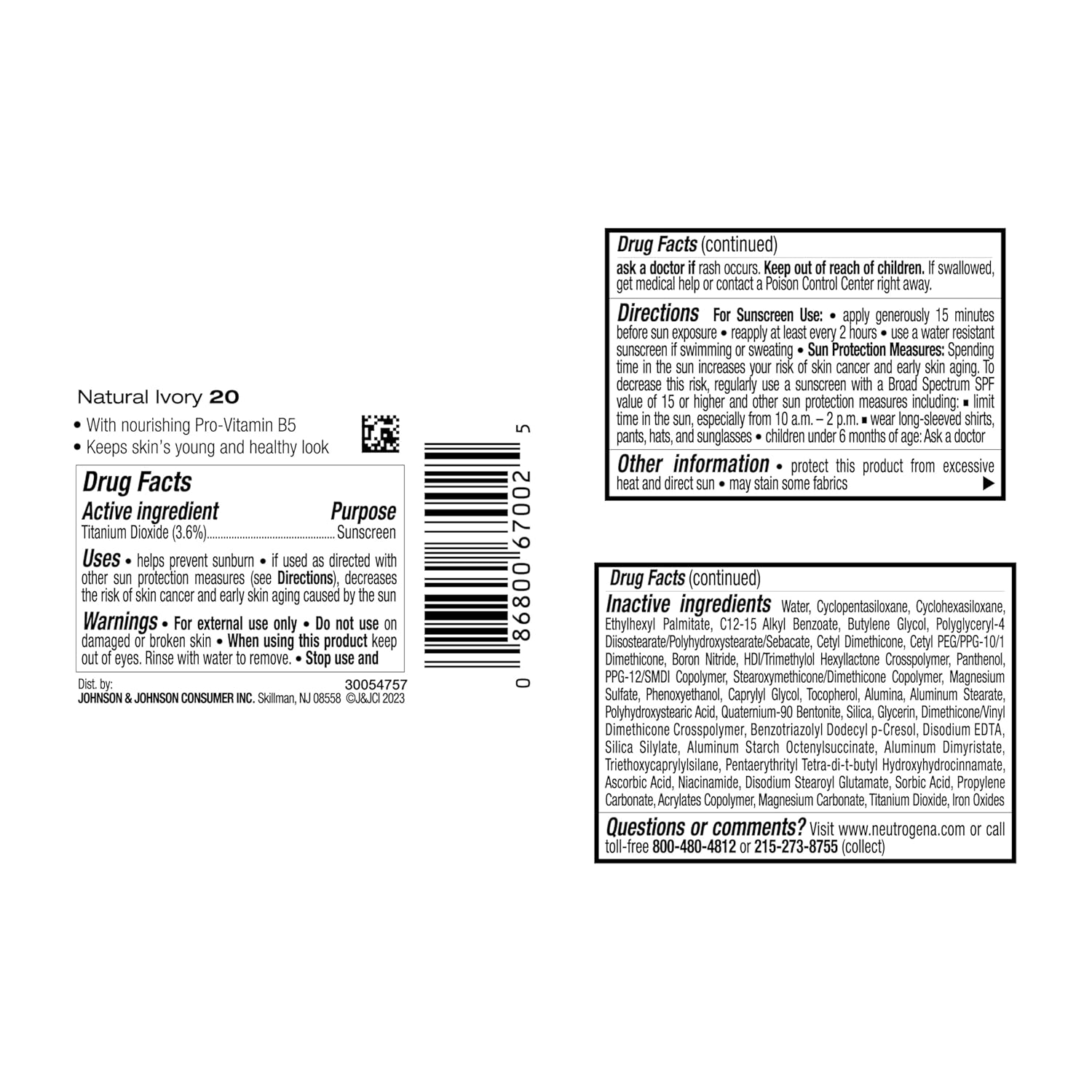 Neutrogena Healthy Skin Liquid Foundation Makeup with Broad Spectrum SPF 20 Sunscreen, Lightweight, Medium Coverage Makeup with Sunscreen and Pro-Vitamin B5, Natural Ivory 20, 1 fl. oz - Image 8