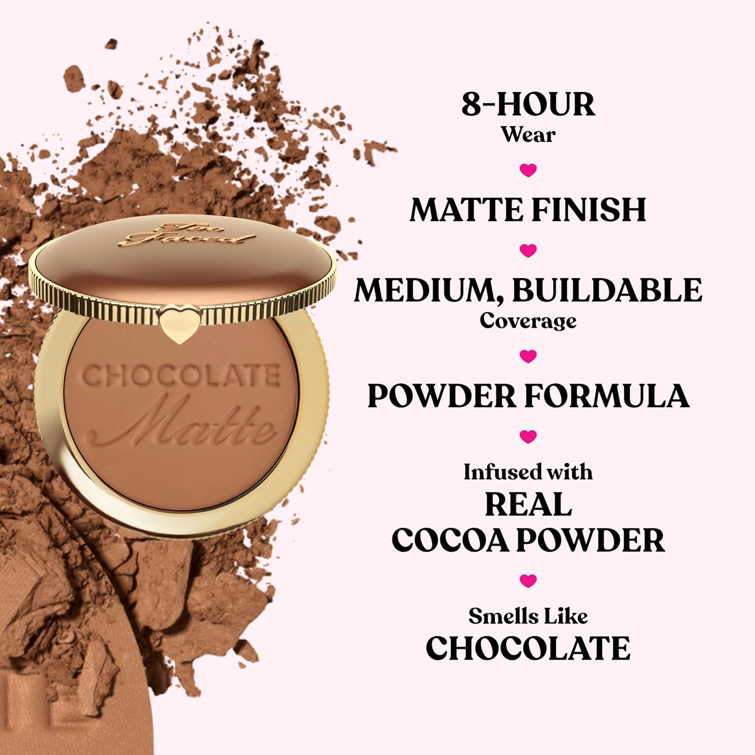 Too Faced Chocolate Soleil Matte Bronzer | Long Lasting + Cruelty Free with a Matte Finish - Image 4