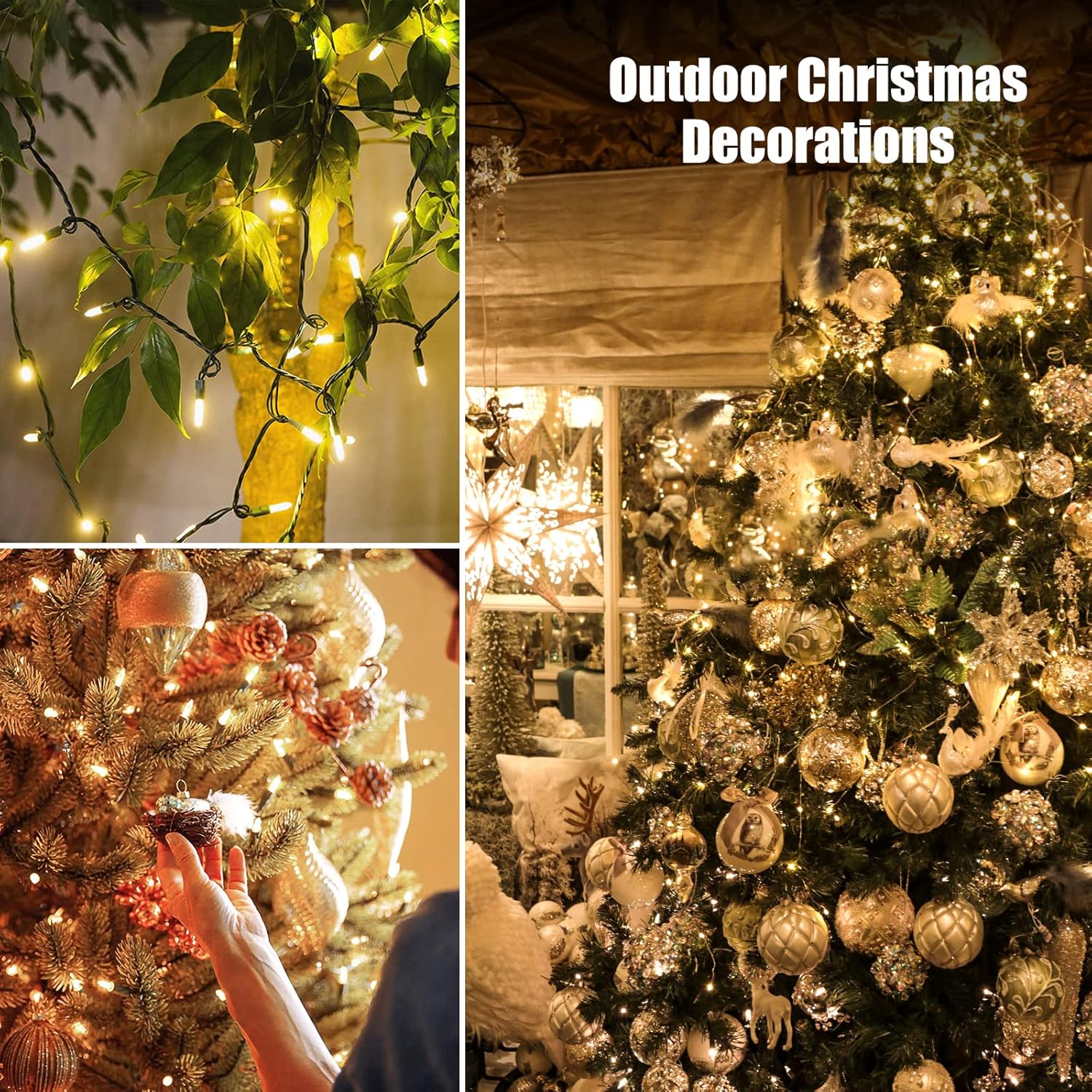 Christmas Lights Clear White 100 Count Incandescent Lights UL Certified Connectable Christmas Tree Lights with Green Wires for Indoor Outdoor Xmas, Wedding, Holiday, Party, Home Decorations - Image 6