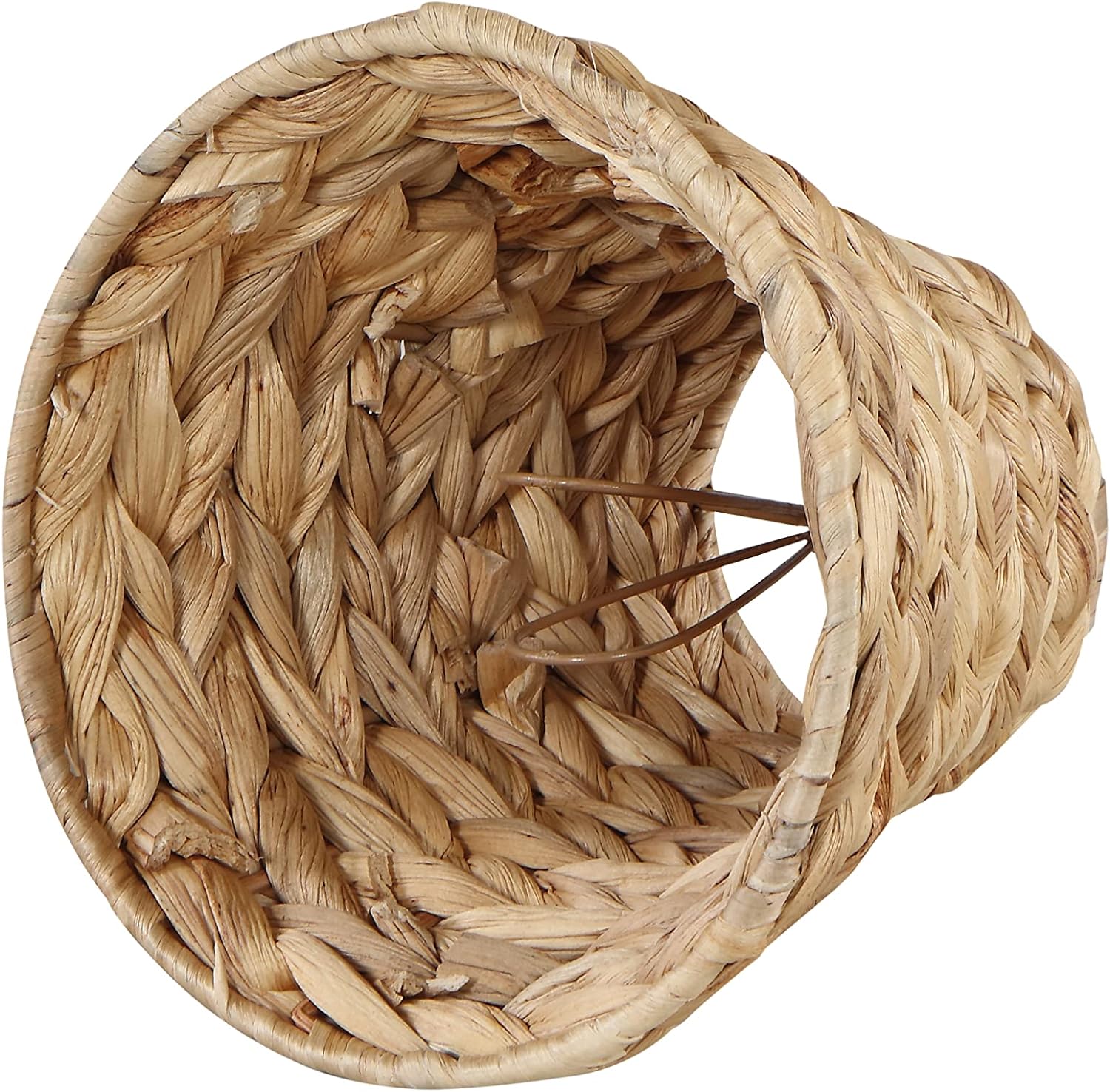 Aspen Creative 51004 Empire Clip On Chandelier Water Hyacinth Lamp Shade, 3" Top x 6" Bottom x 4-3/4" Slant Height - Image 3