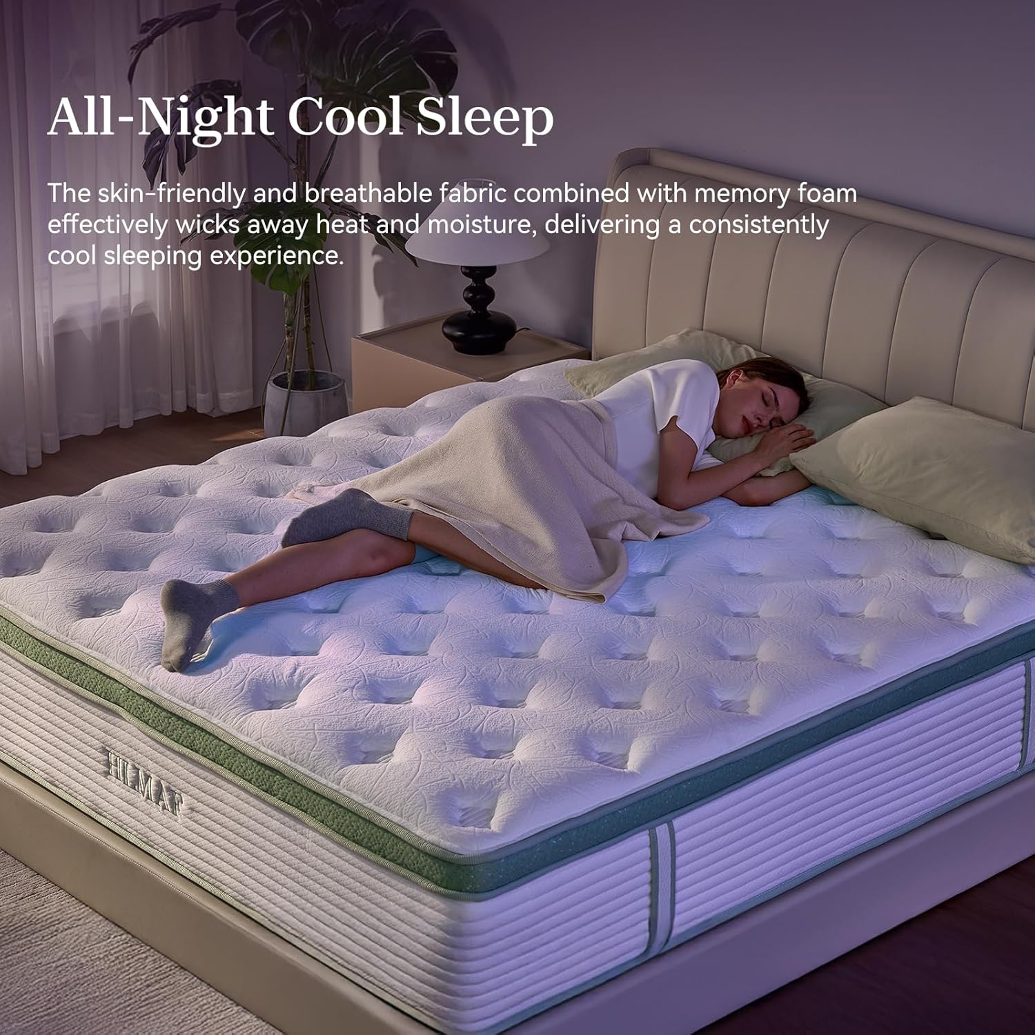 Queen Mattress,12 Inch Queen Size Mattress in a Box,Medium Firm,Memory Foam Hybrid Mattress,with Individual Pocket Spring for Motion Isolation & Silent Sleep & Pressure Relief, CertiPUR-US Certified - Image 8