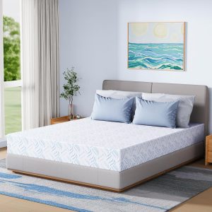 Queen Mattress,Cooling Gel Memory Foam Mattress Medium Firm, with Removable Cover, Bed in A Box,Made in The USA,Support Cool Night Sleep & Pressure Relief,White(10 in, Queen-80"*60"*10")