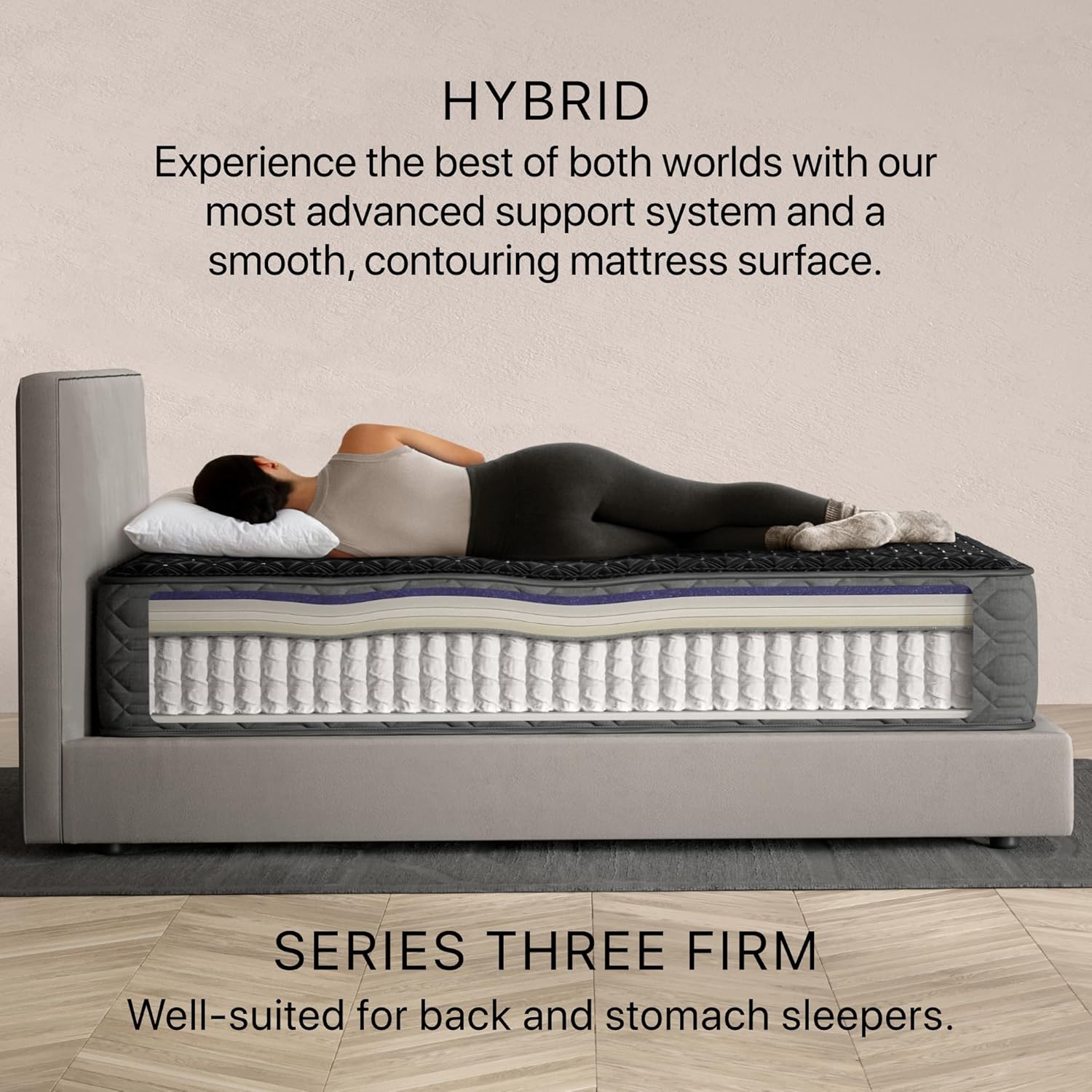Beautyrest Black Series Three Firm 14.5" King Hybrid Mattress, Cooling Tech, Contouring Comfort, Individualized Support, CertiPUR-US, 100-Night Sleep Trial, 10-Year Limited Warranty - Image 10