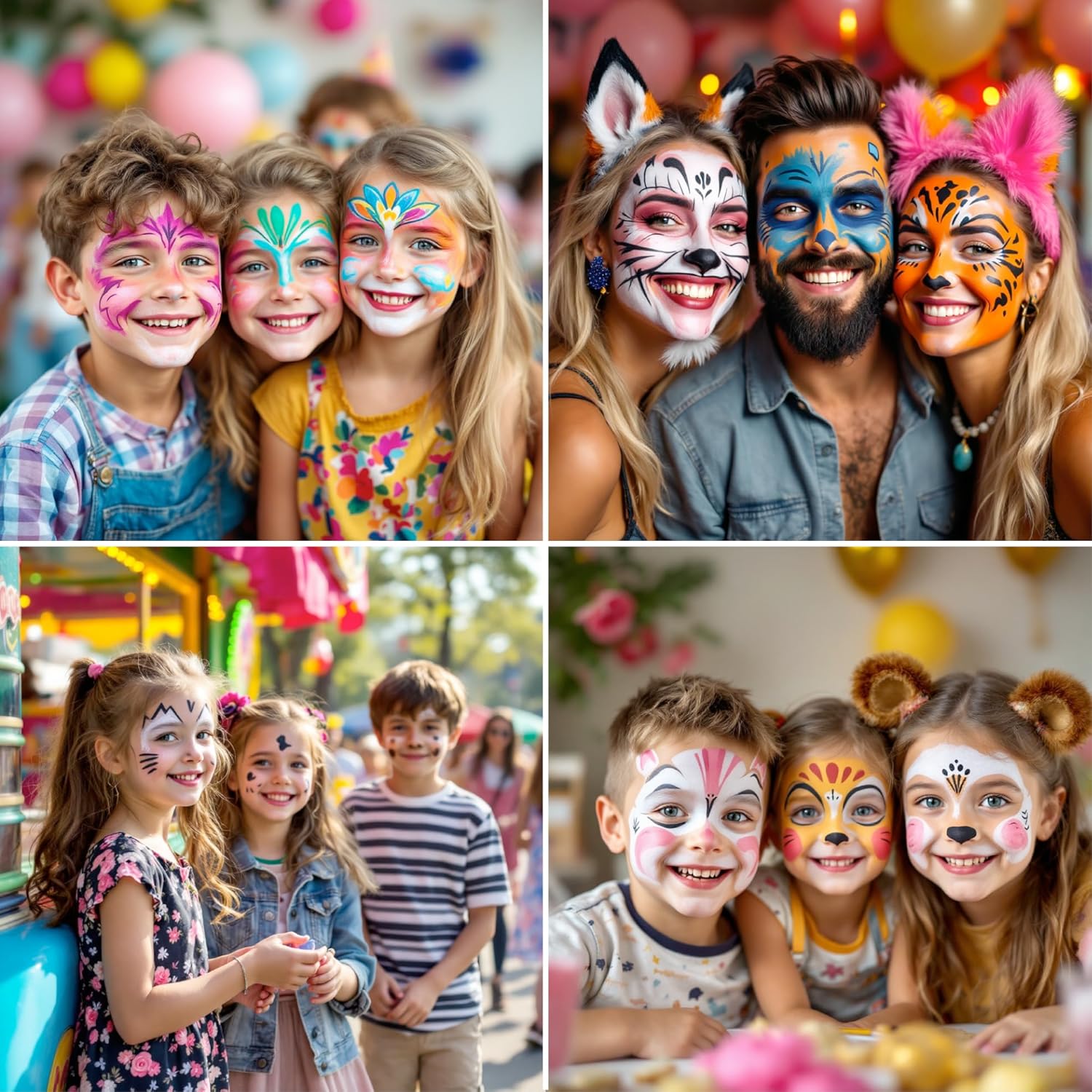 12 Colour Face Paint – Water-Based – Mess-Free Face Painting Kit with Stencils – Fast-Drying, Washable, Easy to Clean, Non-Toxic Face Paint for Festivals, Parties, Masquerade, Fancy Dress, Carnival - Image 6