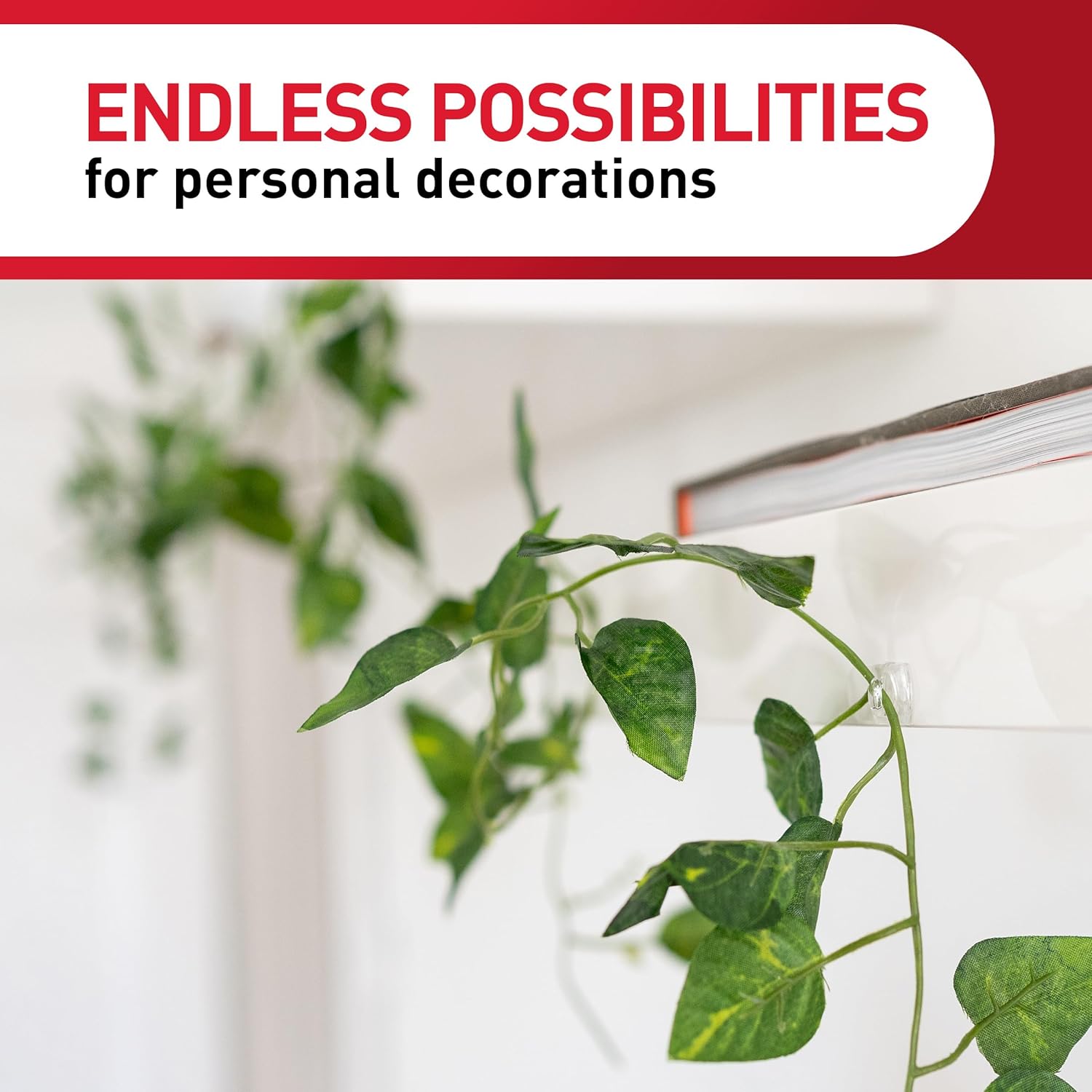 Command Indoor Mini Light Clips, Damage Free Hanging Christmas Light Clips, Mini Wall Clips for Hanging Indoor Christmas Decorations, Lights and Cables, 45 Clear Clips and 54 Command Strips - Image 7