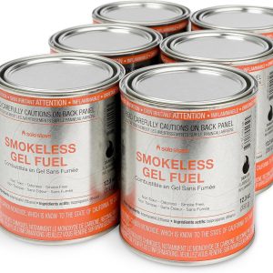 Solo Stove Pure Gel Fuel Can, Made in The USA, for Indoor/Outdoor Use, Perfect for Making Smores, Tabletop Fire Pit, Clean-Burning and Smoke-Free (12.3 oz. - Pack of 6)
