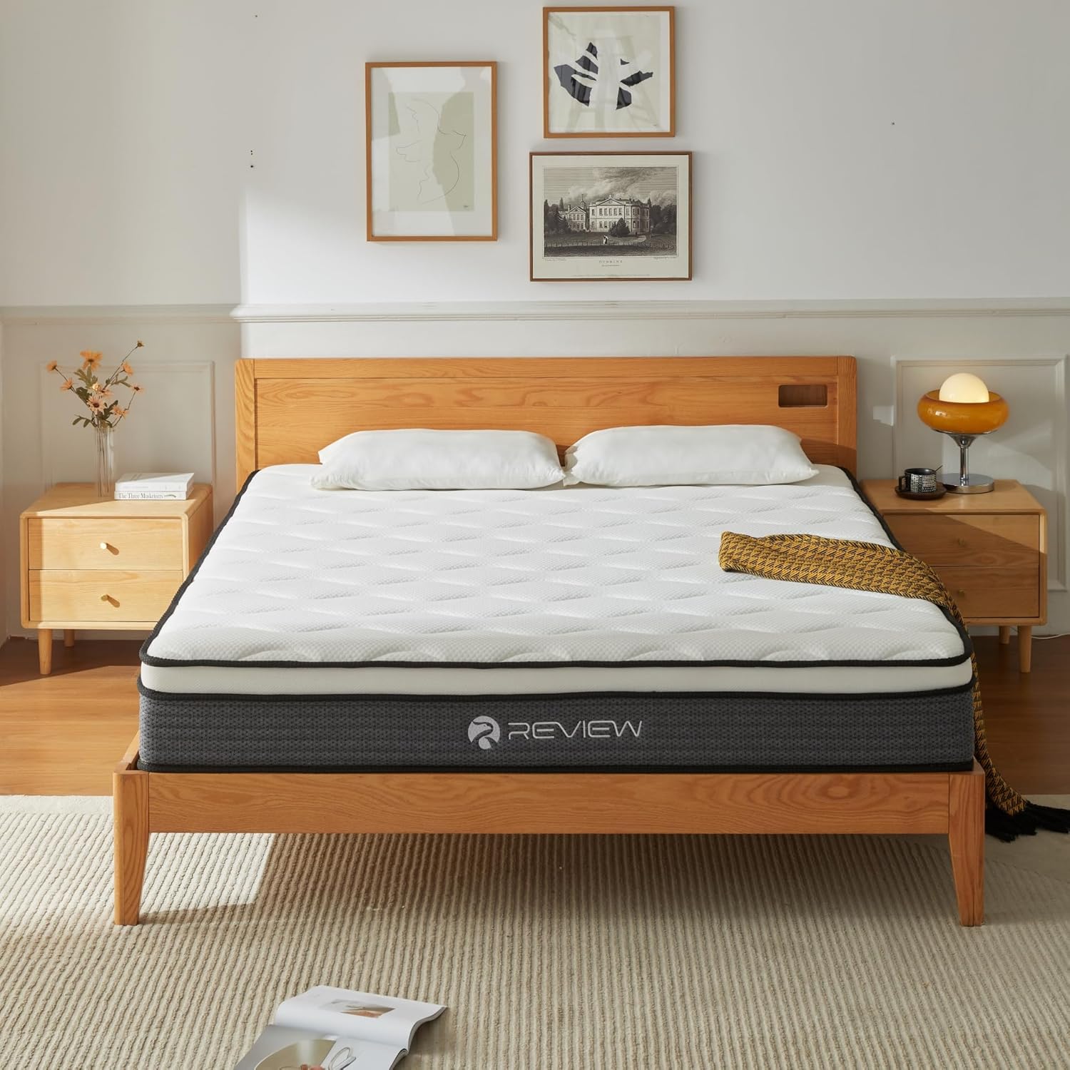 Full Size Mattress, 12 Inch Full Mattress in a Box, Memory Foam Hybrid Mattresses with Individual Pocket Spring for Motion Isolation & Silent Sleep, Pressure Relief, Medium Firm