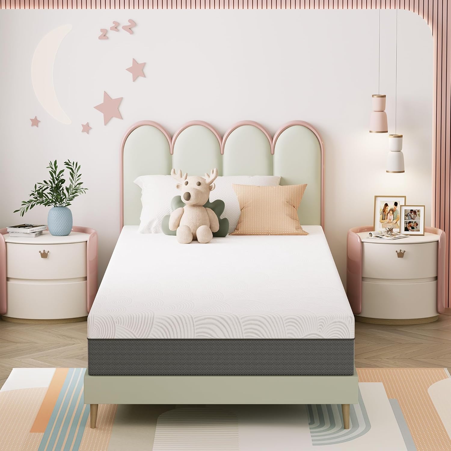 8 Inch Twin XL Mattress Gel Memory Foam for Cool Sleep & Pressure Relief, Medium Mattress in a Box, Removable Washable Cover, No Fiberglass