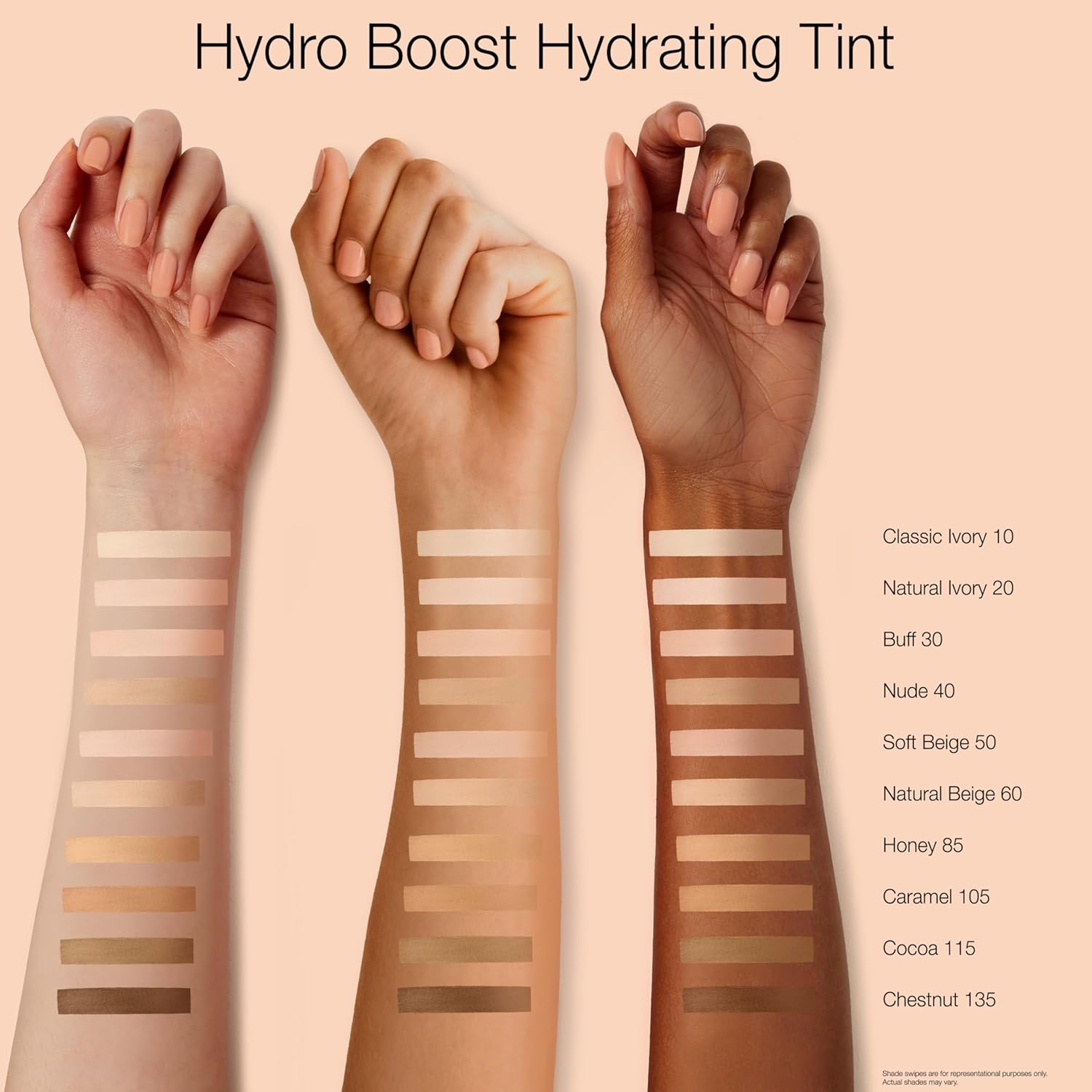 Neutrogena Hydro Boost Hydrating Tint Foundation Makeup for Dry Skin, with Hyaluronic Acid, Lightweight Oil-Free Water Gel, Non-Comedogenic, 40 Nude Color, 1.0 fl. oz - Image 6