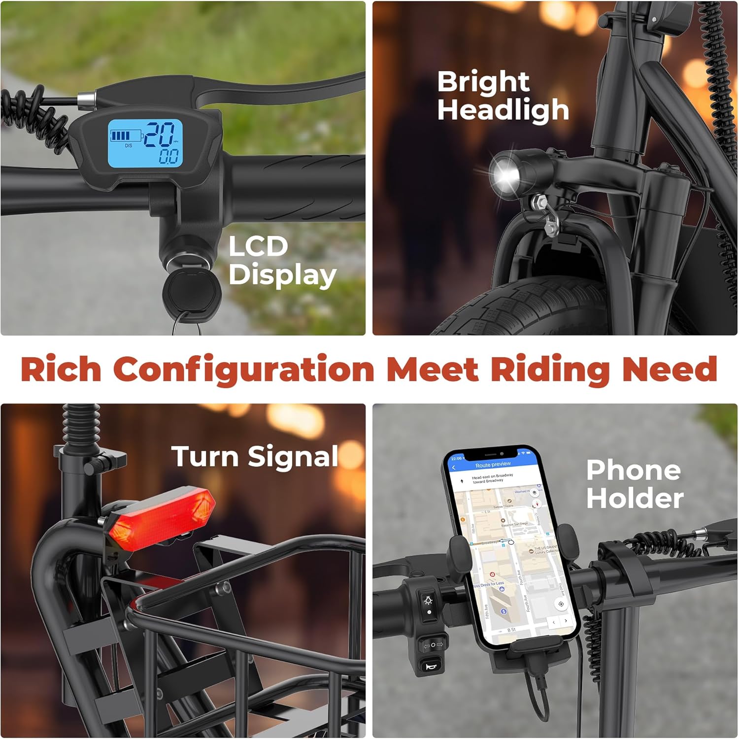 WERHY Electric Scooter,Max 27/49 Miles Ranges, Top Speed 22 mph, 500W Motor, 14'' Tires, Foldable E-Scooter with Suspension, Digital Display, Cruise Control,Rear Seat Box/Basket - Image 5