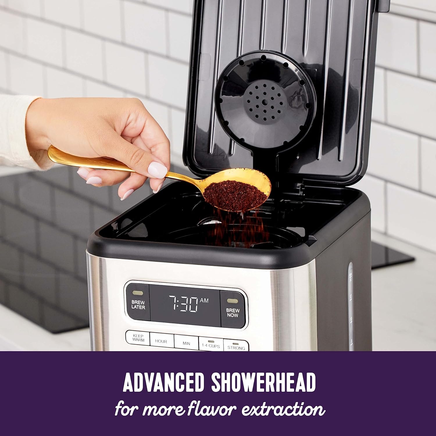 Mr. Coffee 14 Cup Programmable Coffee Maker Stainless Steel - Image 3