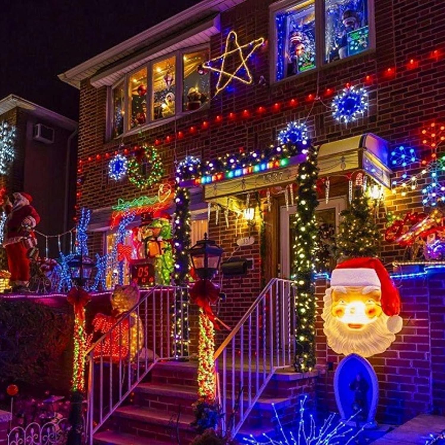 Dazzle Bright Color Changing Christmas Lights, 66ft 200 LED RGB String Lights with Remote & Timer, Fairy Lights for Indoor Outdoor Xmas Tree Party Wedding Halloween Decorations - Image 6