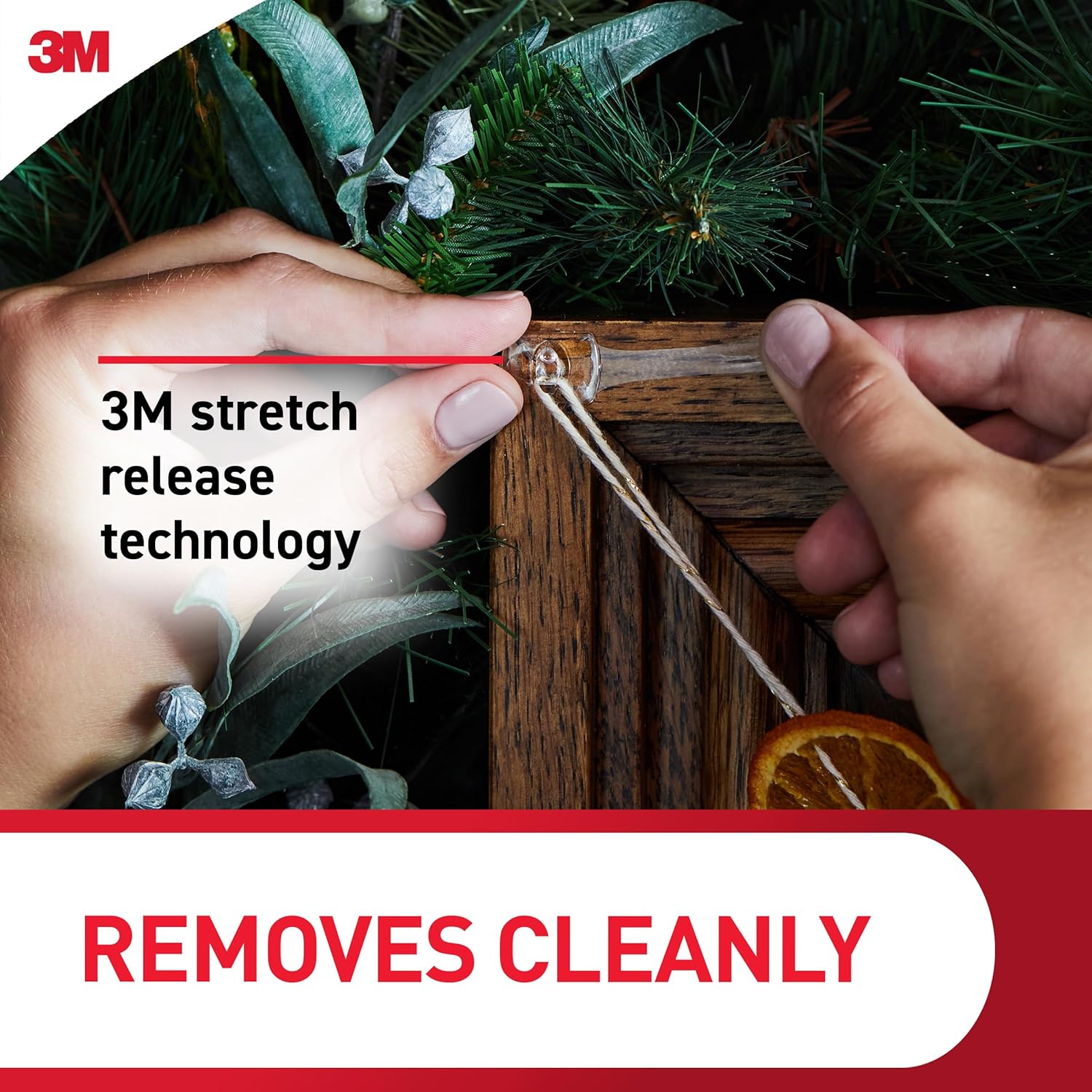 Command Indoor Mini Light Clips, Damage Free Hanging Christmas Light Clips, Mini Wall Clips for Hanging Indoor Christmas Decorations, Lights and Cables, 45 Clear Clips and 54 Command Strips - Image 9