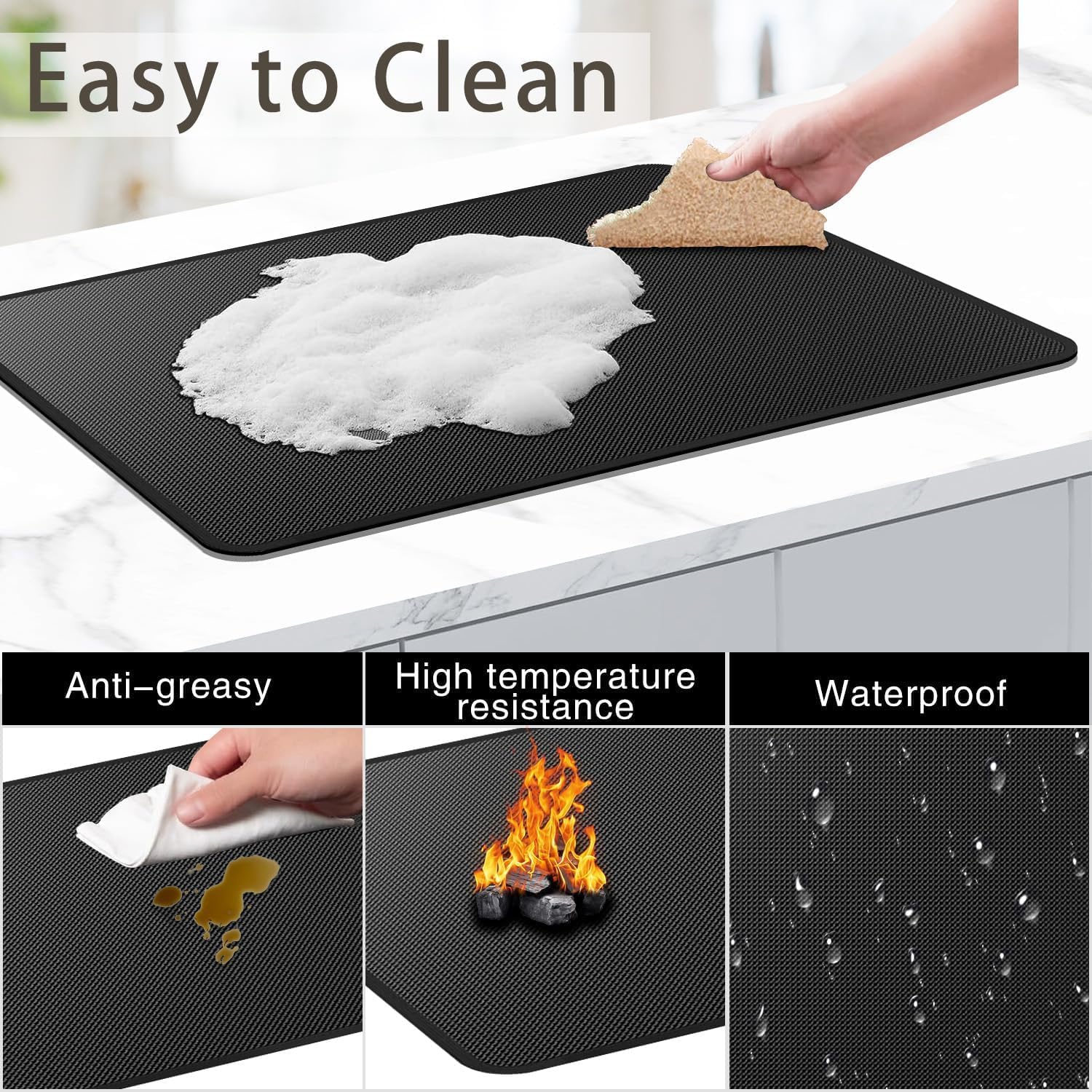Fireproof Stove Top Covers for Electric Stove, 30" x 20" Waterproof Stove Covers, Cooktop Protector for Gas Stove Top, Heat Resistant Stove Mat for Glass Top Stove, - Image 5