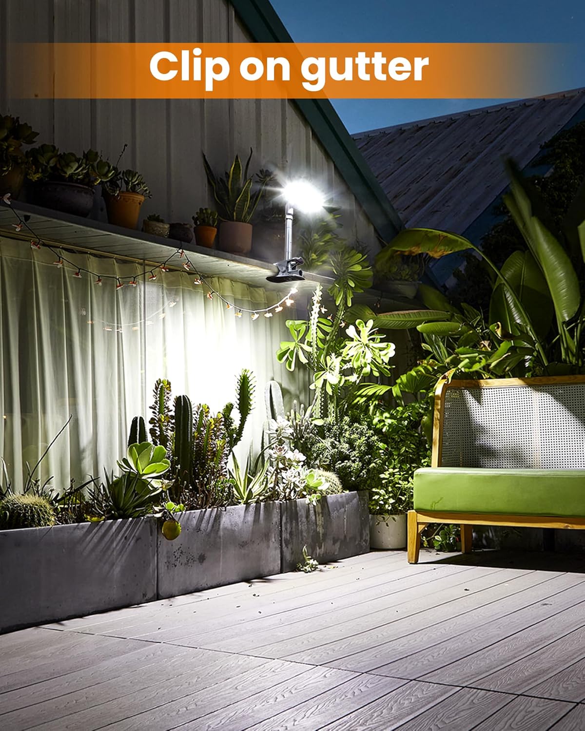 Clip On Solar Lights Outdoor,Motion Sensor Outdoor Lights, 92 LEDs 600LM Solar Fence Lights Outdoor Waterproof LED,Solar Lights for Chain Link Fence,Deck, Gutter,Camping (2) - Image 3