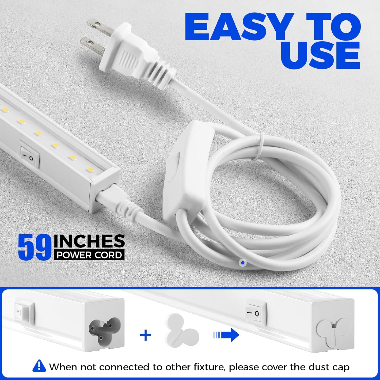 Barrina T5 Grow Lights for Indoor Plants, 5000K Full Spectrum, 1FT LED Growing Lamp, Plant Light Strip, for Seed Starting, Vegetables, Plug and Play, 4-Pack - Image 6