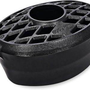 G Good Gain Wood Stove Steamer,Fireplace Humidifier,Cast Iron Humidifier for Stove, Matte Black Finish, Rust Resistant, Lattice Top, 2.5 Quart Capacity,Wood Burning Stove Indoor Decorative