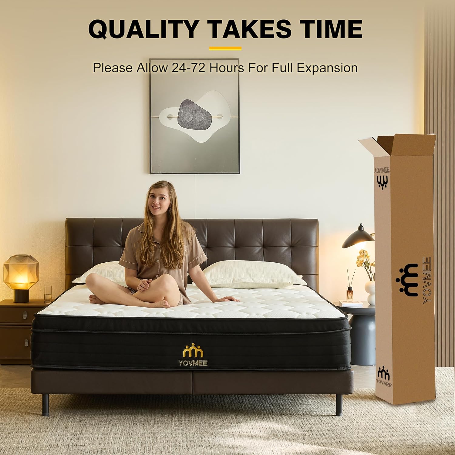 Twin Mattress 8 Inch Hybrid Mattress in a Box Memory Foam & Individual Pocket Spring Motion Isolation Edge Support Pressure Relief Medium Firmness Certified Foams & Fabric Fiberglass Free - Image 9