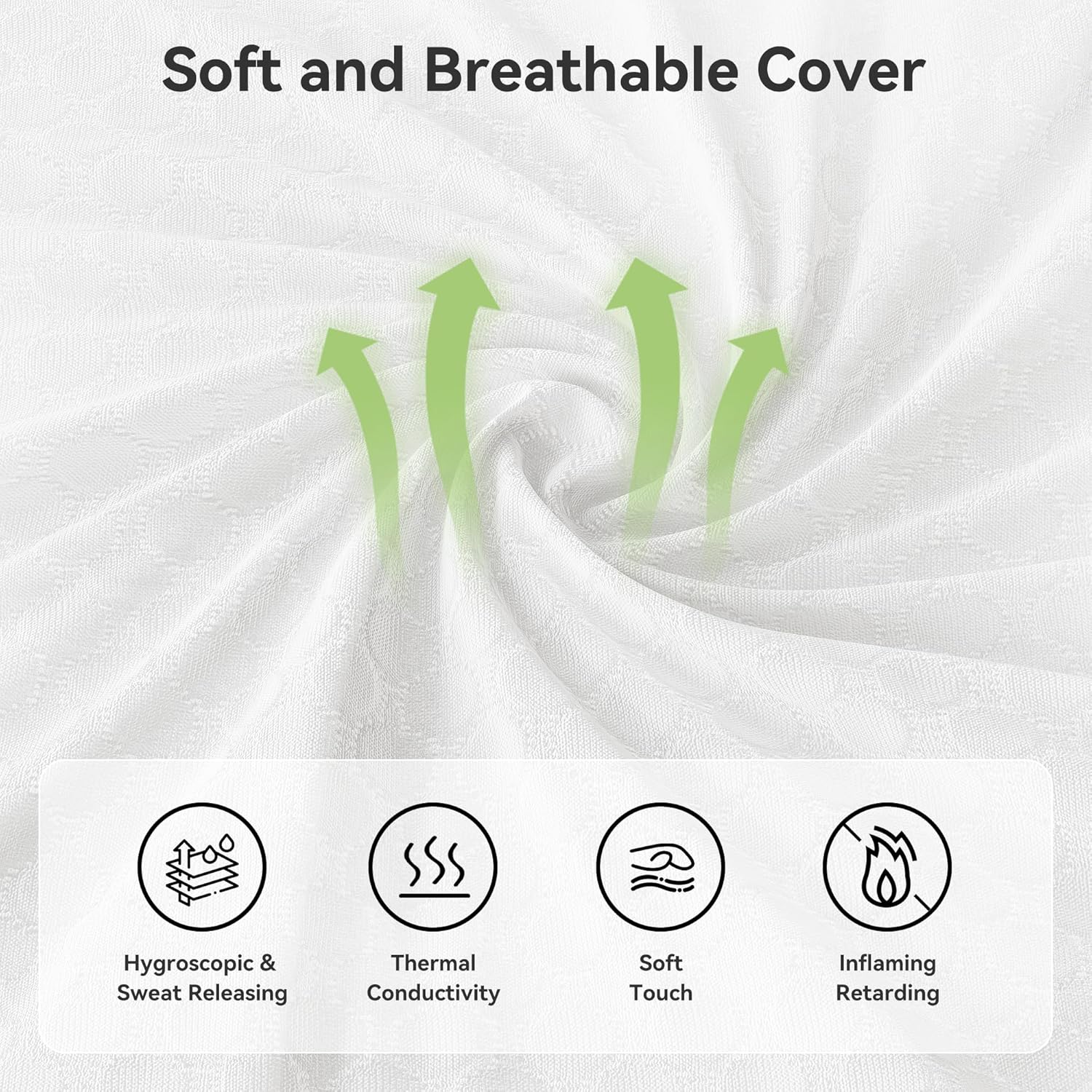 King Size Mattress, 12 Inch King Mattress in a Box with Memory Foam and Individual Pocket Springs, Motion Isolation, Pressure Relief, Medium Firm Feel, Cool & Comfortable Sleep, Breathable - Image 2