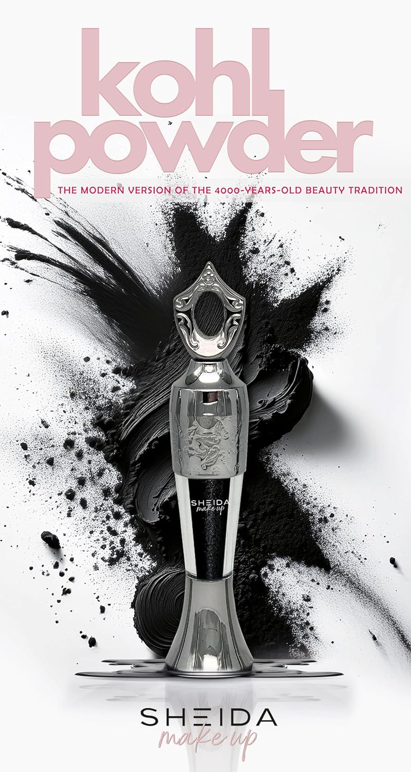 Sheida Powder Eyeliner Handmade 100% Natural Eyeliner in Powder Form, Long-Lasting Liner Arabic, Intense Color, Smudge-Proof Multi Color Shades Available - Image 6