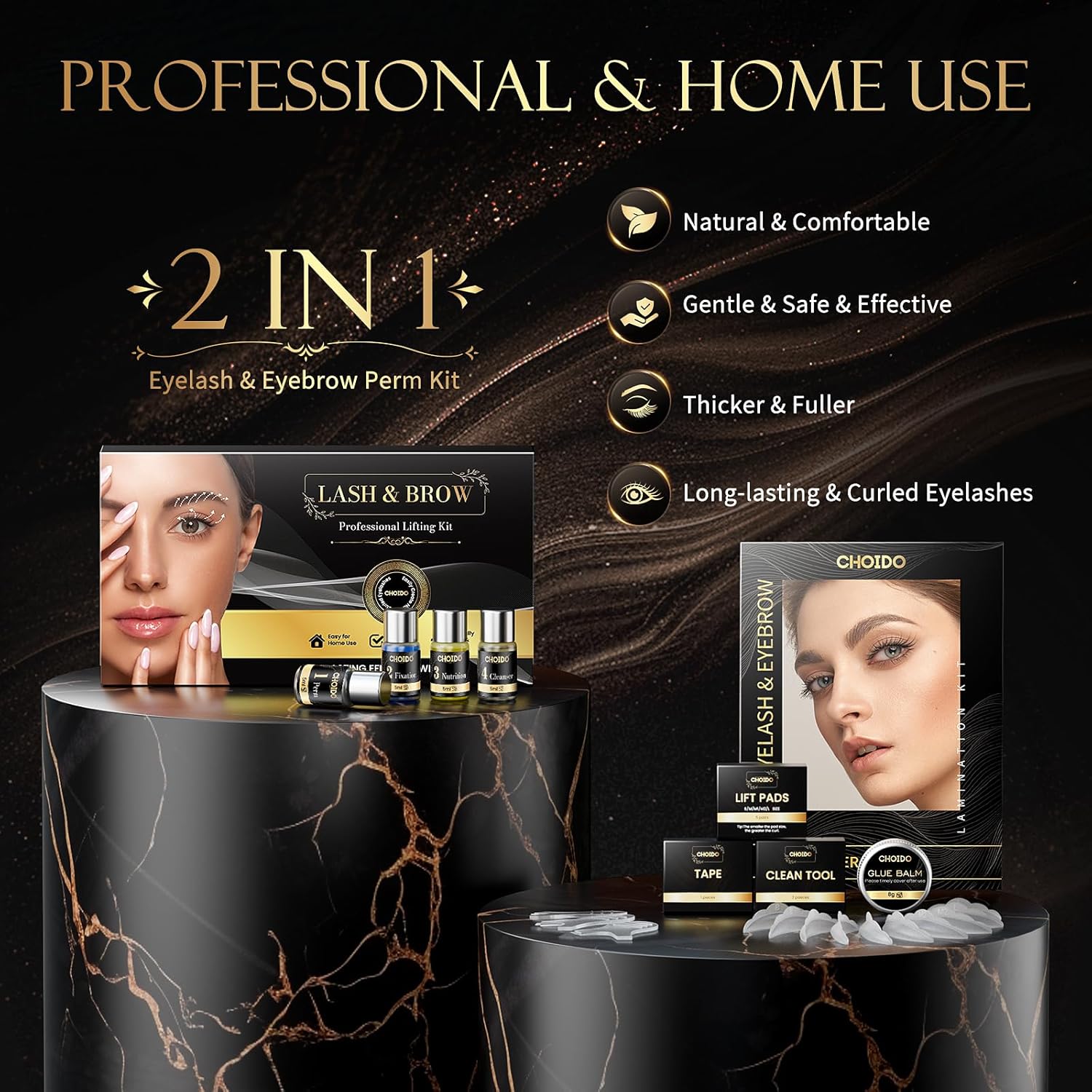 Lash Lift Kit - Eyebrow Lamination Kit, Eyelash Perm Kit, Professional Eyelash Curling Lash Extension & Eyebrow Lift 2 in 1 Kit, Eyelash Lift Kit Easy to Use at Home Diy & Salon, Lasts For 6-8 Weeks - Image 7