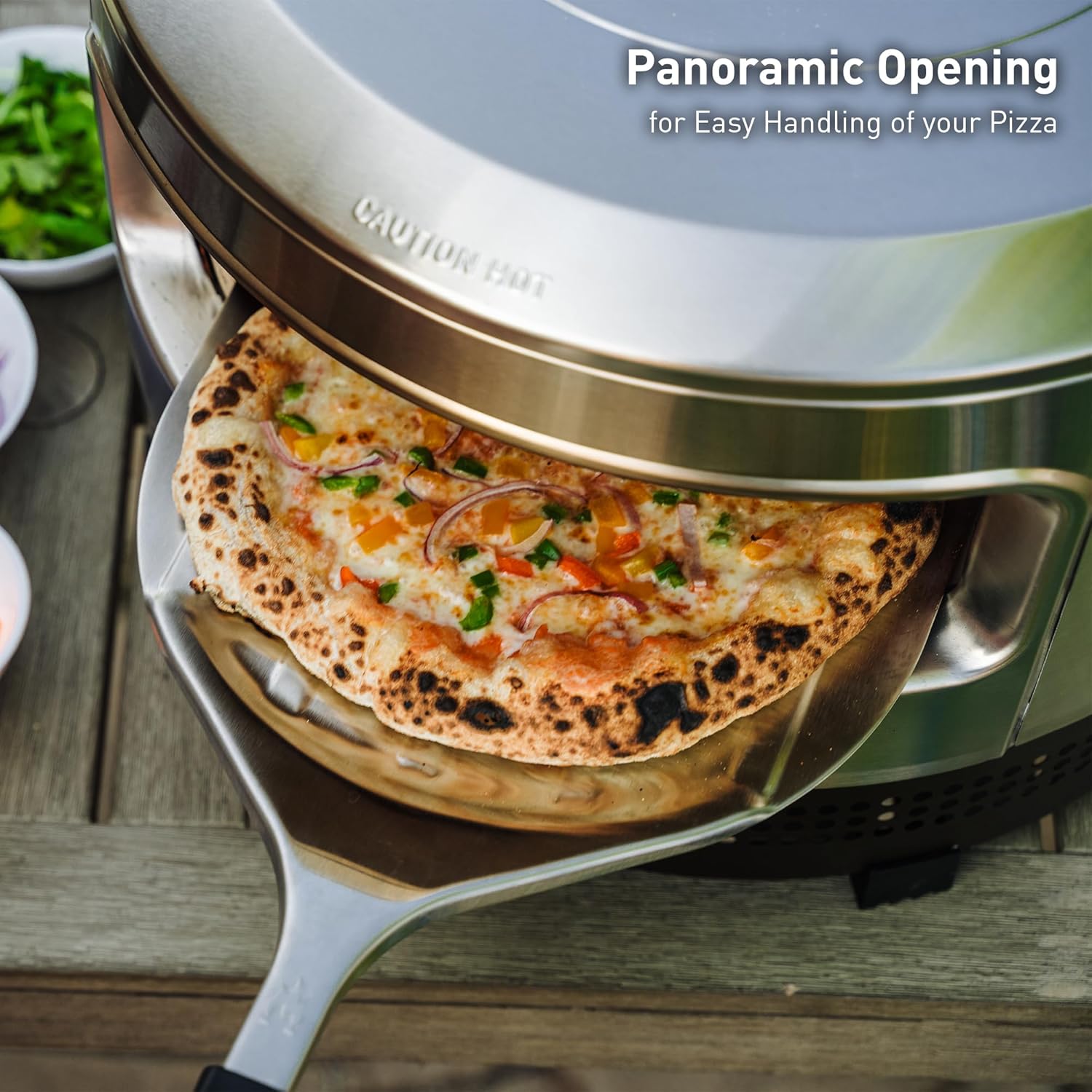 Solo Stove Pi Prime Pizza Oven Outdoor - Gas Pizza Oven Propane - Portable with Cordierite Stone Cooking Surface - Demi-Dome Design - Wide-Mouthed Opening - Stainless Steel - Image 3