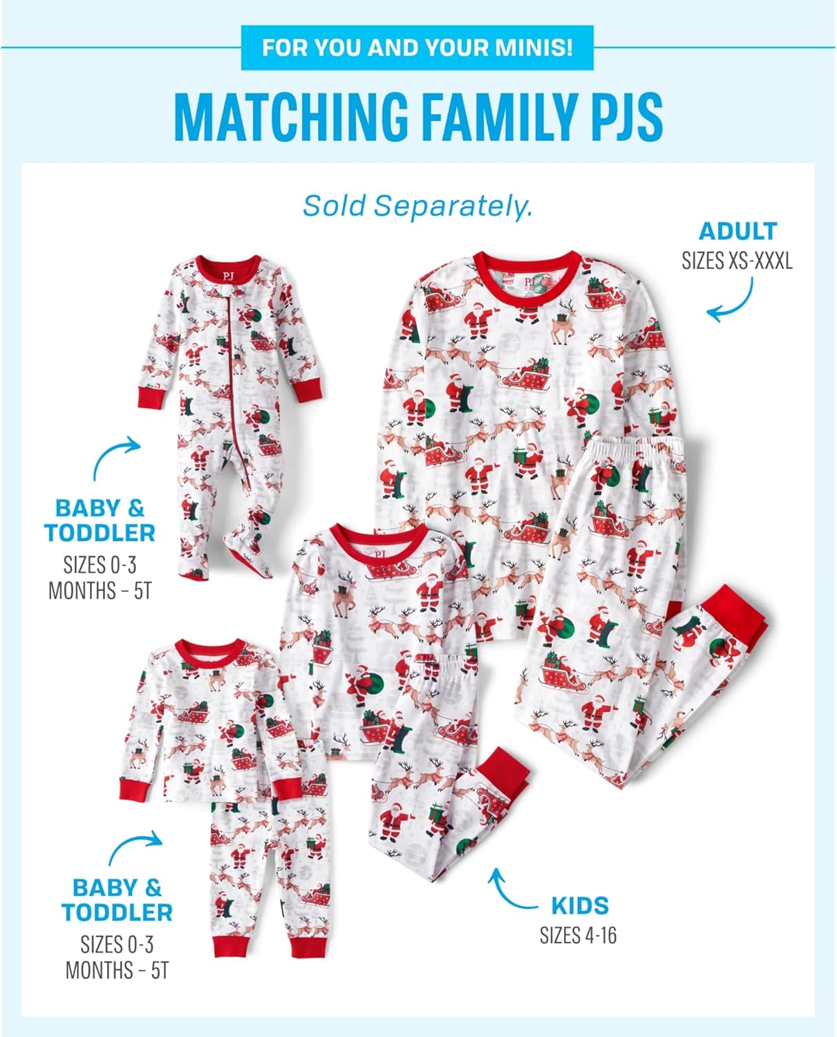 The Children’s Place Family Matching, Christmas and Holiday Pajama Sets, Cotton - Image 2