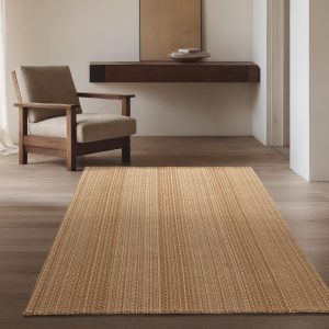 3x5 ft Area Rug - Machine Washable Non-Slip Boho Rug for Living Room, Woven Rug for Bedroom, Dining Room, Home Office - Soft, Lightweight, Stain-Resistant, Soundproof - Light Taupe Brown