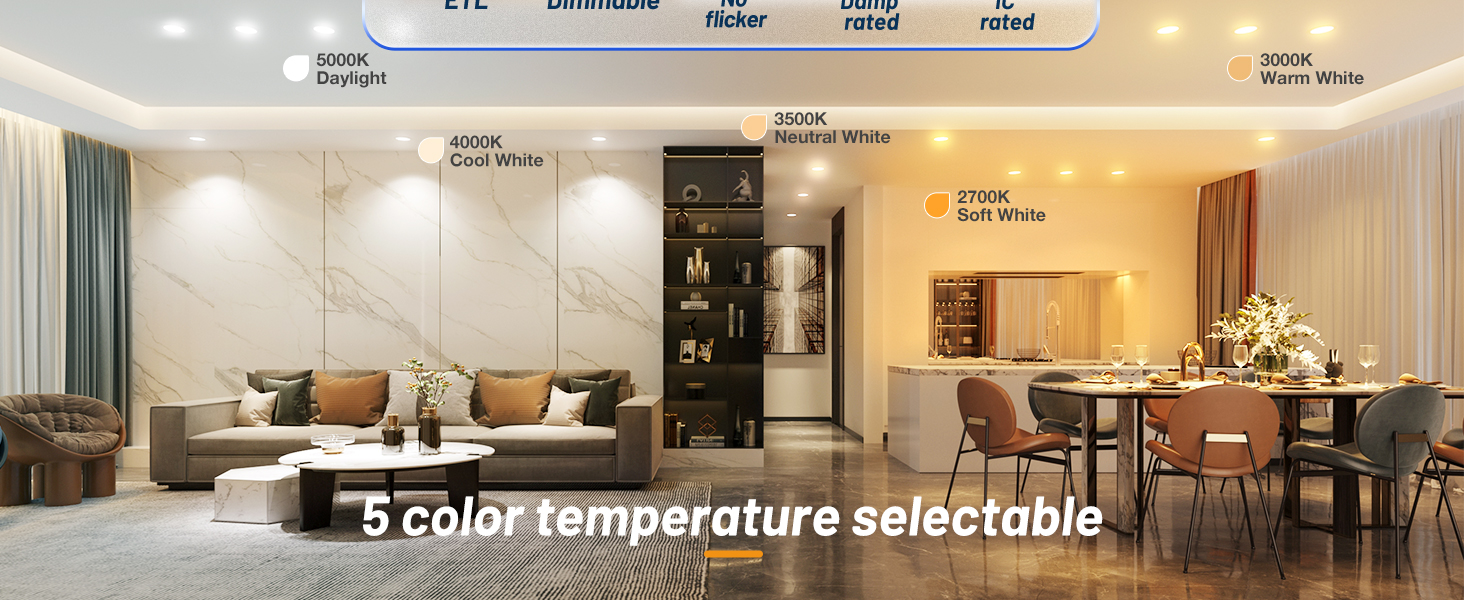 5CCT 2700K/3000K/3500K/4000K/5000K
