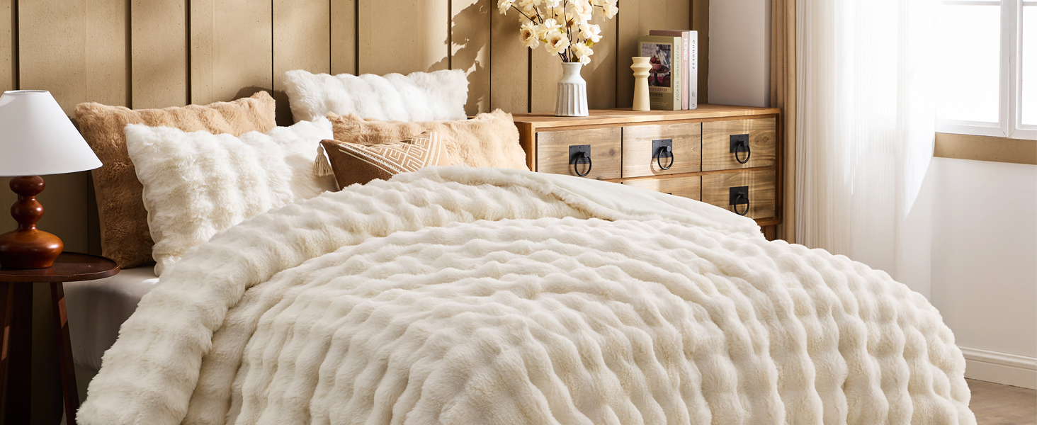 cream white comforter set