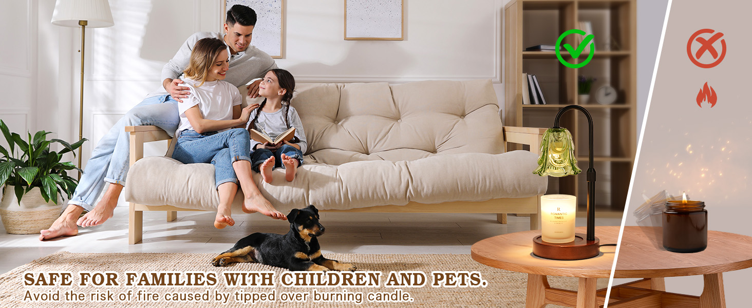 flower dimmable candle warmer lamp with timer