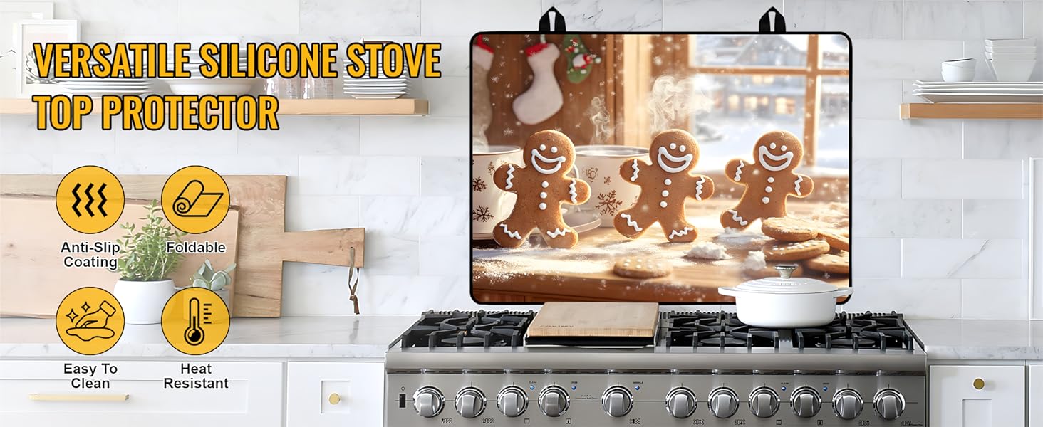 christmas stove top covers    cooktop cover  cover for electric stove christmas stove cover