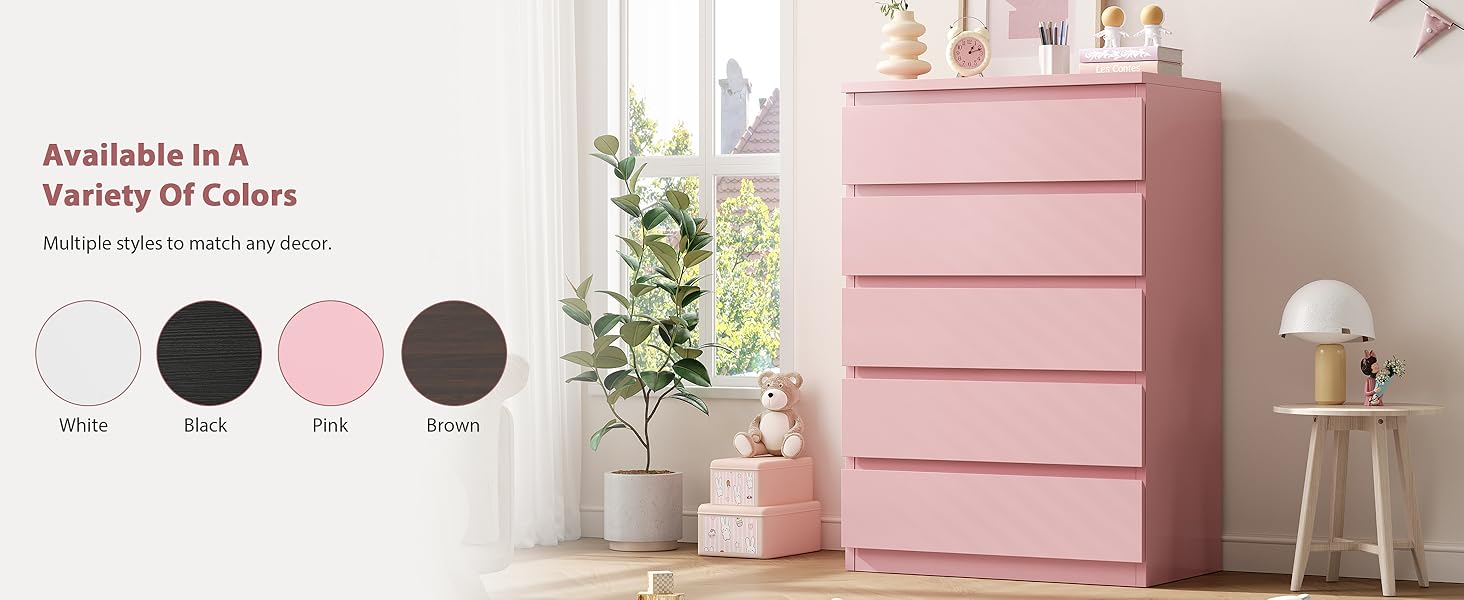 Pink Drawer Dresser