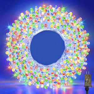 70FT 210 LED 4-Color String Lights, Seasonal Fairy Lights with 8 Modes, Waterproof Indoor Outdoor Decorative Lighting for Christmas, Parties, Wedding, Patio