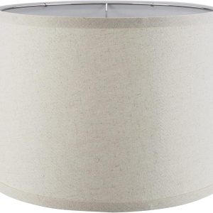 Aspen Creative 38026, Collapsible Empire Transitional Spider Shade, 13" Top x 15" Bottom x 10" Slant, Oatmeal Linen
