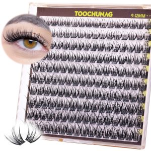 Fairy Lash Clusters 9-12mm Wispy Eyelash Clusters 160pcs Natural Cluster Eyelash Extensions CC Curve Individual Lashes Natural Look Short Thin Band Eyelashes Clusters by TOOCHUNAG