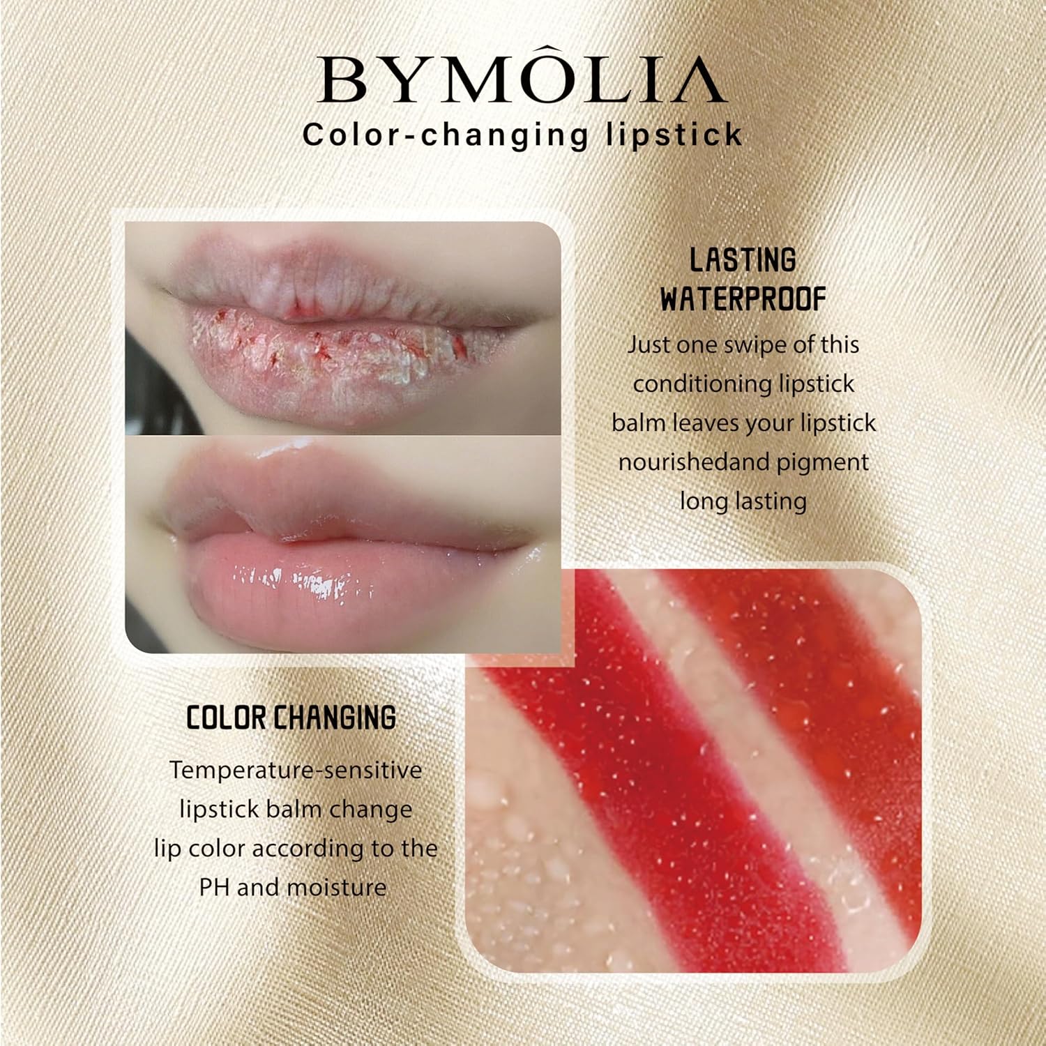 Transferproof Color-Changing Lipstick – pH Activated Tint Balm for Personalized Color, Long-Lasting Moisturizing Lip Glow, Hydrating & Non-Sticky Formula, Suitable for All Skin Tones - Image 4