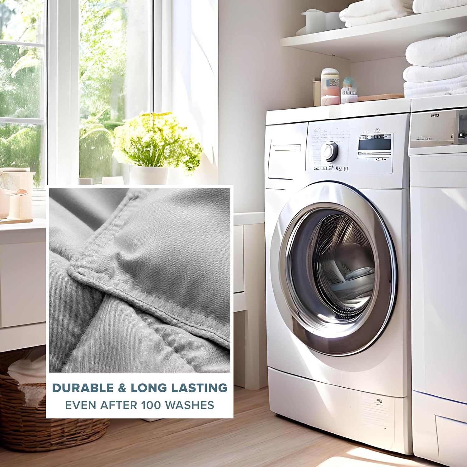 Bare Home Comforter Set - Twin/Twin Extra Long Size - Ultra-Soft - Goose Down Alternative - Premium 1800 Series - All Season Warmth (Light Grey) - Image 6